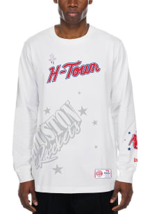 New Era Houston Rockets White City Edition Long Sleeve T Shirt