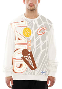 New Era Cleveland Cavaliers Mens White City Edition Long Sleeve Crew Sweatshirt