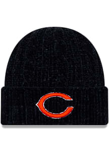 New Era Chicago Bears Navy Blue Velour Cuff Womens Knit Hat