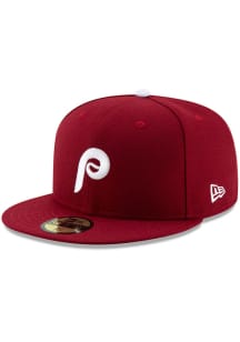 New Era Philadelphia Phillies Mens Maroon AC Alt2 59FIFTY Fitted Hat