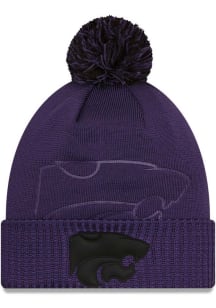New Era K-State Wildcats Black Dart Cuff Pom Tech Mens Knit Hat