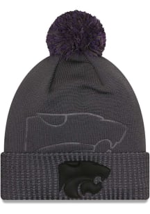 New Era K-State Wildcats Graphite Dart Cuff Pom Tech Mens Knit Hat