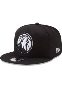 New Era Minnesota Timberwolves Black 9FIFTY Mens Snapback Hat