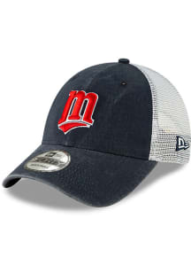 New Era Minnesota Twins Cooperstown Trucker 9FORTY Adjustable Hat - Navy Blue