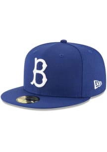 New Era Brooklyn Dodgers Mens Blue Cooperstown 59FIFTY Fitted Hat