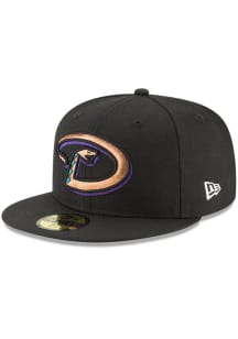 New Era Arizona Diamondbacks Mens Black Cooperstown 59FIFTY Fitted Hat