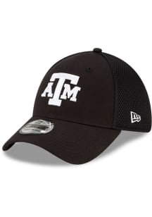New Era Texas A&M Aggies Mens Black and White Neo 39THIRTY Flex Hat