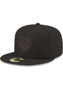 New Era Detroit Tigers Mens Black Tonal Orange UV Cooperstown 59FIFTY Fitted Hat