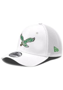 New Era Philadelphia Eagles Mens White Retro Neo 39THIRTY Flex Hat