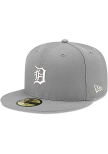New Era Detroit Tigers Mens Grey 59FIFTY Fitted Hat