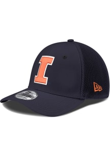 New Era Illinois Fighting Illini Mens Navy Blue Team Neo 39THIRTY Flex Hat