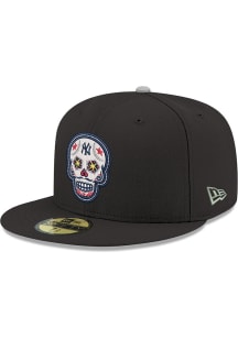 New Era New York Yankees Mens Black Sugar Skull 59FIFTY Fitted Hat