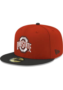 New Era Ohio State Buckeyes Mens Red 59FIFTY Vintage Fitted Hat