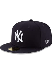 New Era New York Yankees Mens Navy Blue New York Yankees Wool 59Fifty Fitted Fitted Hat