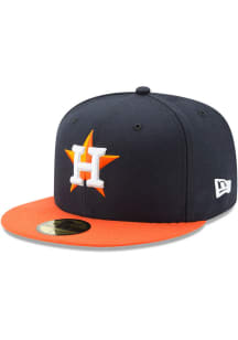 New Era Houston Astros Mens Blue Two-Tone AC Road 2017 59FIFTY Fitted Hat