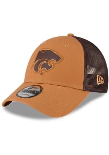 New Era K-State Wildcats Kansas State Wildcats Tonal Canvas Trucker 9FORTY Adjustable Hat - Tan