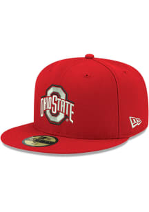 New Era Ohio State Buckeyes Mens Red Basic 59FIFTY Fitted Hat