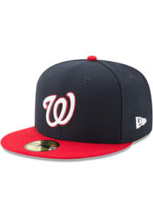 New Era Washington Nationals Mens Navy Blue Two Tone Alt 2017 AC 59FIFTY Fitted Hat