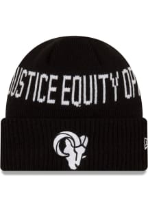New Era Los Angeles Rams Black NFL 2021 Social Justice Knit Mens Knit Hat
