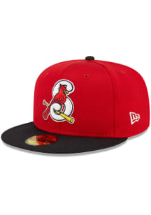 New Era Springfield Cardinals Mens Cardinal Red MiLB 2022 Batting Practice 59FIFTY Fitted Hat