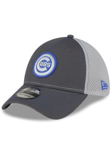 New Era Chicago Cubs Mens Anthracite 2T Neo 39THIRTY Flex Hat