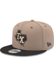 New Era Texas Rangers Brown 2T 9FIFTY Mens Snapback Hat