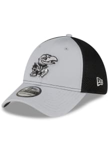 New Era Kansas Jayhawks Mens Grey 2T Neo 39THIRTY Flex Hat