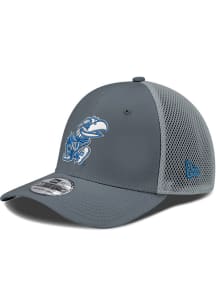 New Era Kansas Jayhawks Mens Graphite 2T Neo 39THIRTY Flex Hat