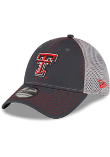 New Era Texas Tech Red Raiders Mens Graphite 2T Neo 39THIRTY Flex Hat