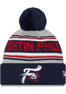 New Era Reading Fightin Phils Blue Cheer Knit Mens Knit Hat