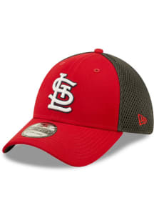 New Era St Louis Cardinals Mens Red Team Neo 39THIRTY Dynamic Flex Hat