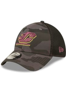 New Era Central Michigan Chippewas Mens Black Camo 39THIRTY Flex Hat