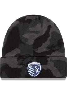 New Era Sporting Kansas City Black Camo Cuff Mens Knit Hat