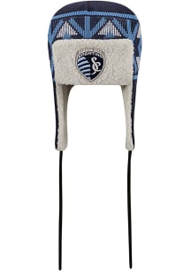 New Era Sporting Kansas City Navy Blue Trapper Mens Knit Hat