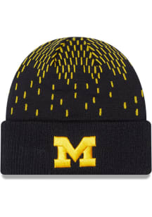 New Era Michigan Wolverines Blue Freeze Mens Knit Hat