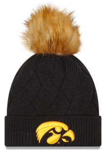 New Era Iowa Hawkeyes Black Snowy Womens Knit Hat