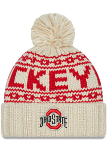 New Era Ohio State Buckeyes White Sport Womens Knit Hat