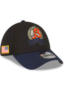 New Era Chicago Bears Mens Black 2022 Salute to Service 39THIRTY Flex Hat