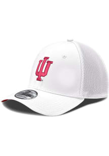 New Era Indiana Hoosiers Mens White Neo 39THIRTY Flex Hat