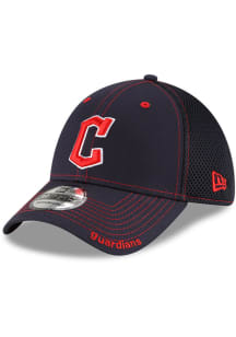 New Era Cleveland Guardians Mens Navy Blue Neo 39THIRTY Flex Hat