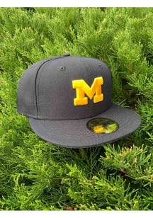 New Era Michigan Wolverines Mens Blue Basic 59FIFTY Logo Design Fitted Hat