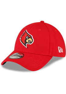 New Era Louisville Cardinals Mens Red Team Classic 39THIRTY Iconic Flex Hat