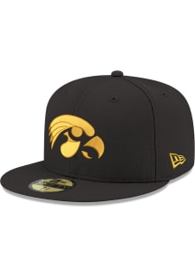 New Era Iowa Hawkeyes Mens Black Mascot Basic 59FIFTY Fitted Hat