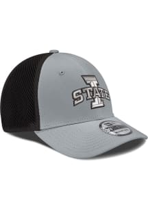 New Era Iowa State Cyclones Mens Grey 2T Black Mesh Neo 39THIRTY Flex Hat