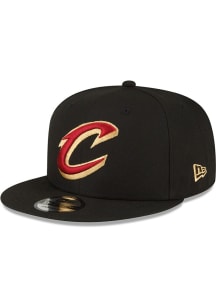 New Era Cleveland Cavaliers Black NBA Statement 9FIFTY Mens Snapback Hat