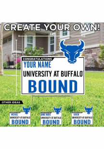 Buffalo Bulls Custom Bound Yard Sign - White