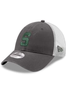 New Era Michigan State Spartans Trucker 9FORTY S Logo Adjustable Hat - Grey
