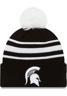 New Era Michigan State Spartans Black Cuff Pom Mens Knit Hat