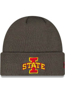 New Era Iowa State Cyclones Grey Cuff Mens Knit Hat