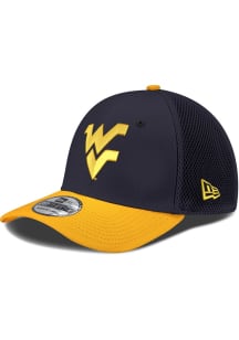 New Era West Virginia Mountaineers Mens Navy Blue Team Neo 39THIRTY Sport Flex Hat